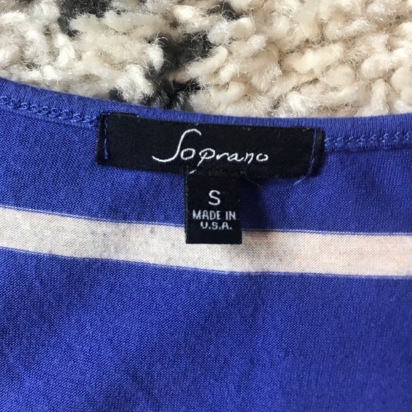 Soprano Blue and White Striped Maxi Dress - Picture 3 of 4